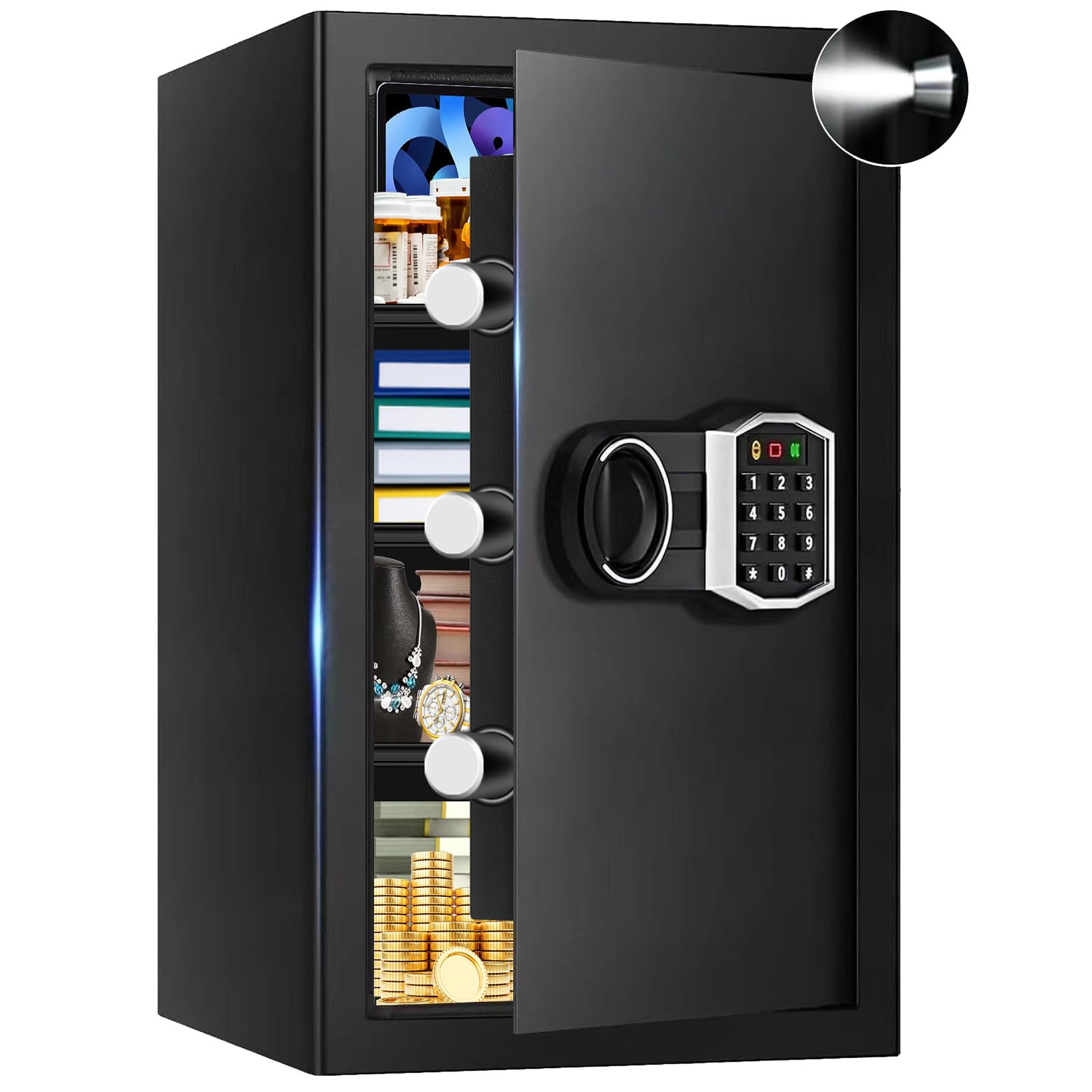 5.2 Cuft Large Safes for Home, Security Fireproof Safe Box with